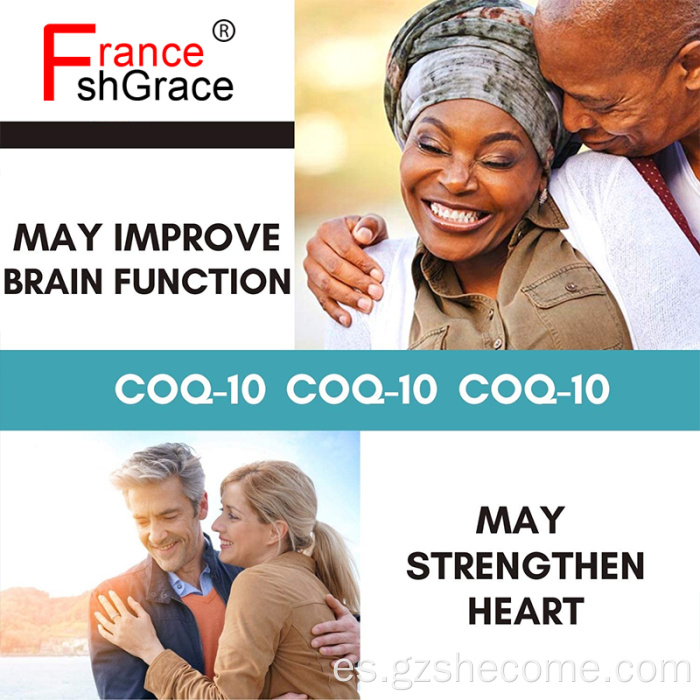 Absorción CoQ10 Suplemento cerebral Max Strength Coq10 Softgel